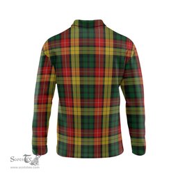 Scottish Buchanan Clan Crest Tartan Polo Long Sleeve Plaid Polo Shirt