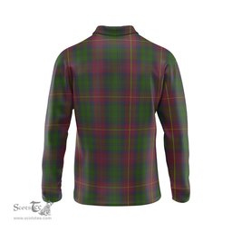 Scottish Cairns Clan Crest Tartan Polo Long Sleeve Plaid Polo Shirt