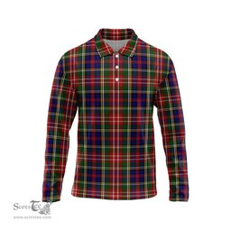 Scottish Christie Tartan Long Sleeve Plaid Polo Shirt