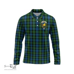 Scottish Campbell of Argyll #02 Clan Crest Tartan Polo Long Sleeve Plaid Polo Shirt