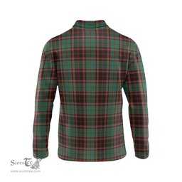 Scottish Buchan Ancient Clan Crest Tartan Polo Long Sleeve Plaid Polo Shirt