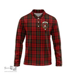 Scottish Brodie Clan Crest Tartan Polo Long Sleeve Plaid Polo Shirt