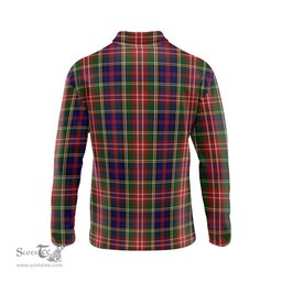 Scottish Christie Clan Crest Tartan Polo Long Sleeve Plaid Polo Shirt