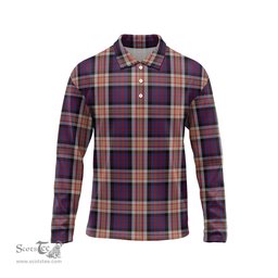 Scottish Carnegie Tartan Long Sleeve Plaid Polo Shirt
