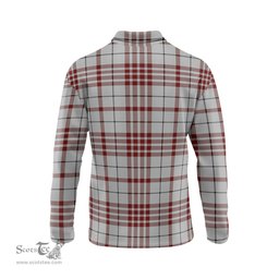 Scottish Clayton Tartan Long Sleeve Plaid Polo Shirt