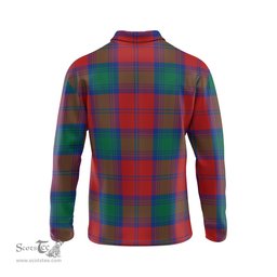 Scottish Byres (Byses) Tartan Long Sleeve Plaid Polo Shirt