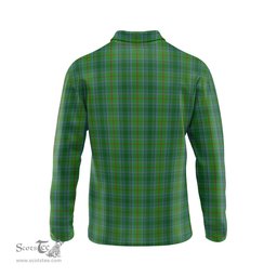 Scottish Cranston Tartan Long Sleeve Plaid Polo Shirt