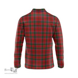 Scottish Dalziel Clan Crest Tartan Polo Long Sleeve Plaid Polo Shirt