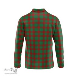 Scottish Donachie Tartan Long Sleeve Plaid Polo Shirt