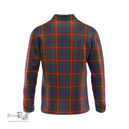 Scottish Fraser of Lovat Clan Crest Tartan Polo Long Sleeve Plaid Polo Shirt