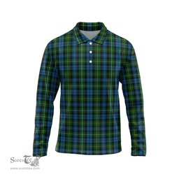 Scottish Campbell of Argyll #02 Tartan Long Sleeve Plaid Polo Shirt