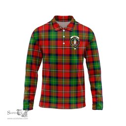 Scottish Boyd Modern Clan Crest Tartan Polo Long Sleeve Plaid Polo Shirt