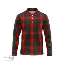 Scottish Connolly Dress Tartan Long Sleeve Plaid Polo Shirt