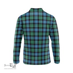 Scottish Galbraith Ancient Tartan Long Sleeve Plaid Polo Shirt