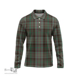 Scottish Cochrane Hunting Tartan Long Sleeve Plaid Polo Shirt