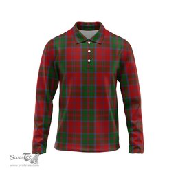 Scottish Drummond Tartan Long Sleeve Plaid Polo Shirt