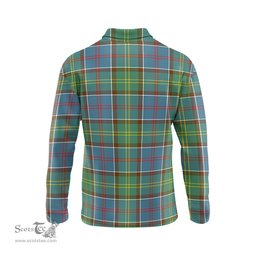 Scottish Colville Tartan Long Sleeve Plaid Polo Shirt