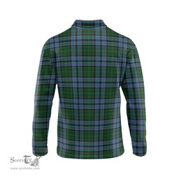 Scottish Forsyth Clan Crest Tartan Polo Long Sleeve Plaid Polo Shirt