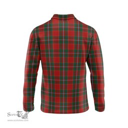 Scottish Drummond Ancient Clan Crest Tartan Polo Long Sleeve Plaid Polo Shirt