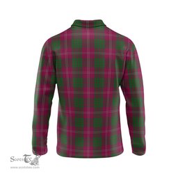 Scottish Crawford Tartan Long Sleeve Plaid Polo Shirt