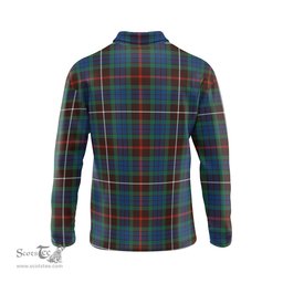 Scottish Fraser Hunting Ancient Clan Crest Tartan Polo Long Sleeve Plaid Polo Shirt