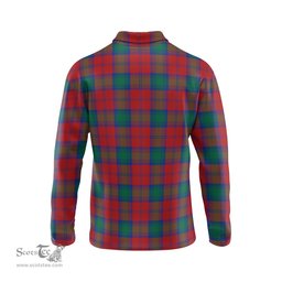 Scottish Fotheringham Modern Tartan Long Sleeve Plaid Polo Shirt