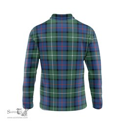 Scottish Davidson of Tulloch Clan Crest Tartan Polo Long Sleeve Plaid Polo Shirt