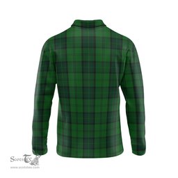 Scottish Dunbar Hunting Tartan Long Sleeve Plaid Polo Shirt