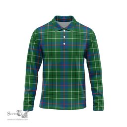 Scottish Duncan Ancient Tartan Long Sleeve Plaid Polo Shirt