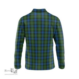 Scottish Ferguson of Atholl Tartan Long Sleeve Plaid Polo Shirt
