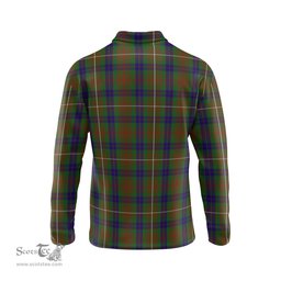 Scottish Fraser Hunting Clan Crest Tartan Polo Long Sleeve Plaid Polo Shirt