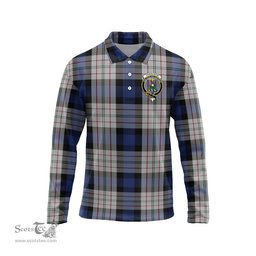 Scottish Ferguson Dress Clan Crest Tartan Polo Long Sleeve Plaid Polo Shirt