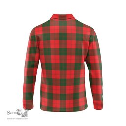 Scottish Erskine Modern Clan Crest Tartan Polo Long Sleeve Plaid Polo Shirt