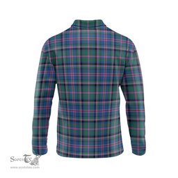 Scottish Cooper Clan Crest Tartan Polo Long Sleeve Plaid Polo Shirt