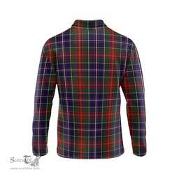 Scottish Crozier Tartan Long Sleeve Plaid Polo Shirt