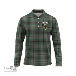 Scottish Craig Clan Crest Tartan Polo Long Sleeve Plaid Polo Shirt