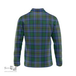 Scottish Cockburn Ancient Tartan Long Sleeve Plaid Polo Shirt