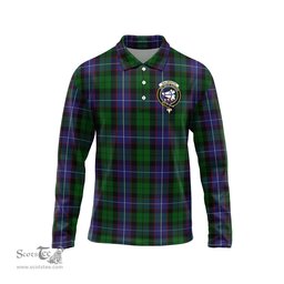 Scottish Galbraith Clan Crest Tartan Polo Long Sleeve Plaid Polo Shirt