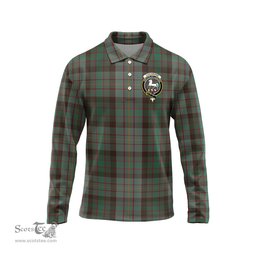 Scottish Cochrane Hunting Clan Crest Tartan Polo Long Sleeve Plaid Polo Shirt