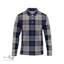 Scottish Ferguson Dress Tartan Long Sleeve Plaid Polo Shirt