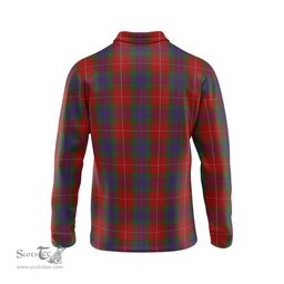 Scottish Fraser Tartan Long Sleeve Plaid Polo Shirt