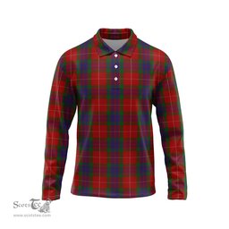 Scottish Fraser Tartan Long Sleeve Plaid Polo Shirt
