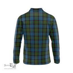 Scottish Fletcher of Dunans Tartan Long Sleeve Plaid Polo Shirt