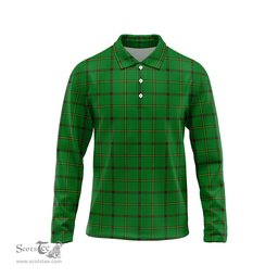 Scottish Don Tartan Long Sleeve Plaid Polo Shirt