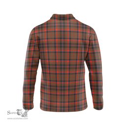 Scottish Cumming Hunting Weathered Clan Crest Tartan Polo Long Sleeve Plaid Polo Shirt