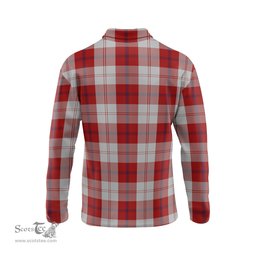 Scottish Cunningham Dress Tartan Long Sleeve Plaid Polo Shirt