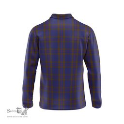 Scottish Elliot Clan Crest Tartan Polo Long Sleeve Plaid Polo Shirt