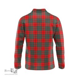 Scottish Cumming Modern Clan Crest Tartan Polo Long Sleeve Plaid Polo Shirt