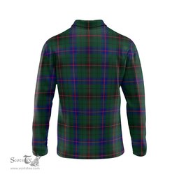 Scottish Davidson Modern Clan Crest Tartan Polo Long Sleeve Plaid Polo Shirt