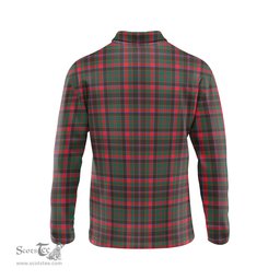 Scottish Cumming Hunting Modern Tartan Long Sleeve Plaid Polo Shirt